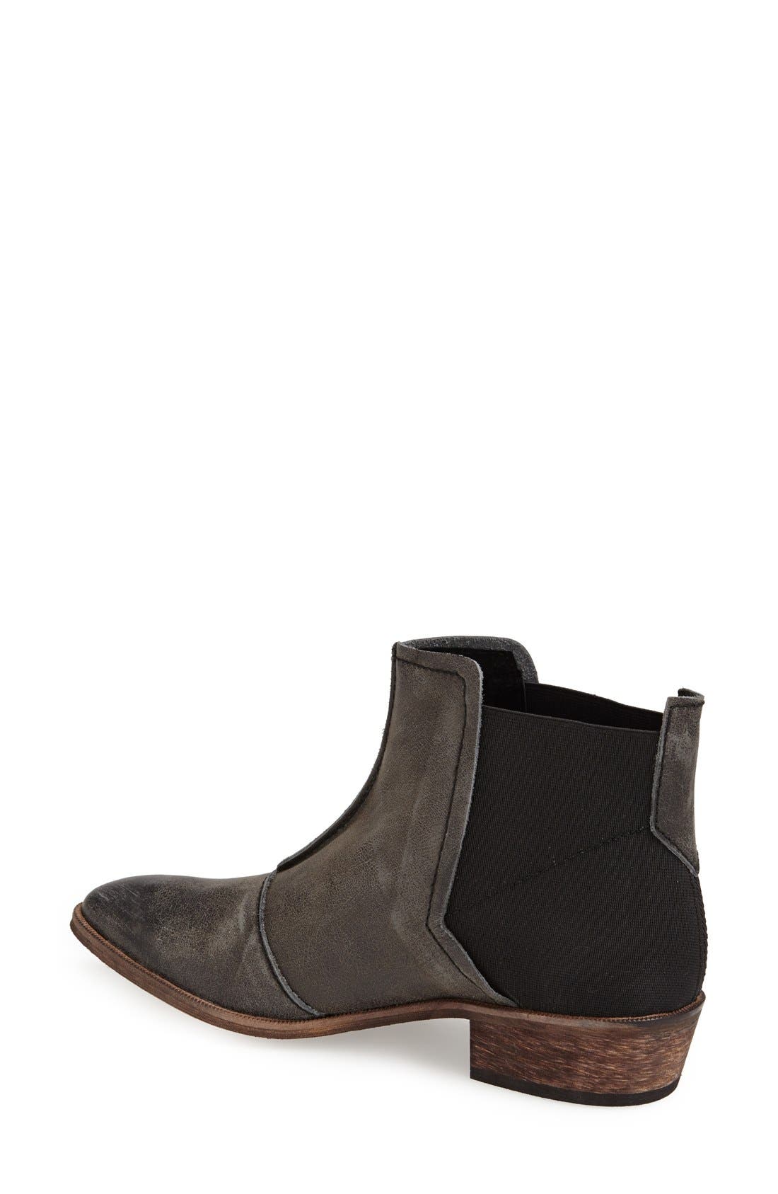 'Dark Horse' Pointy Toe Bootie, Alternate, color, BLACK