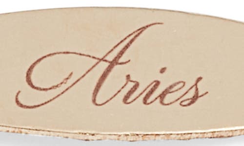 Set & Stones Engraved Zodiac Pendant In Gold