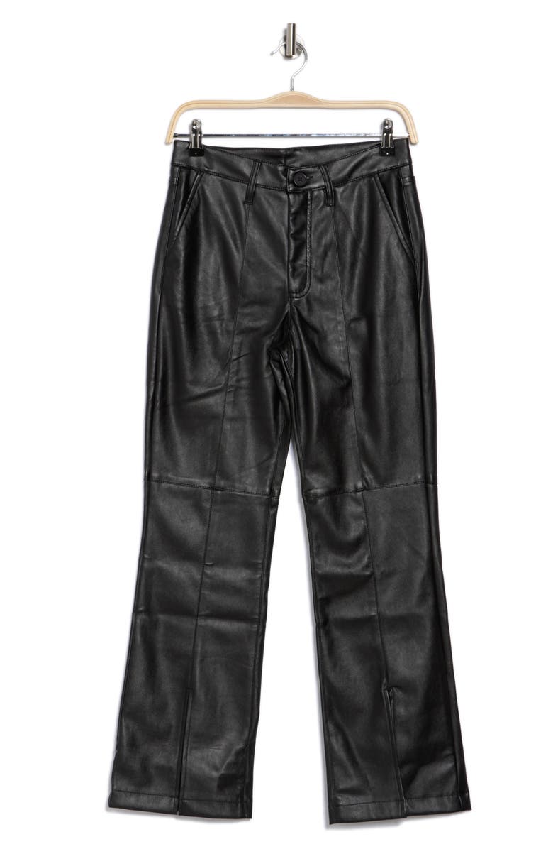 KUT from the Kloth Ellery Front Slit Faux Leather Flare Pants, Alternate, color,