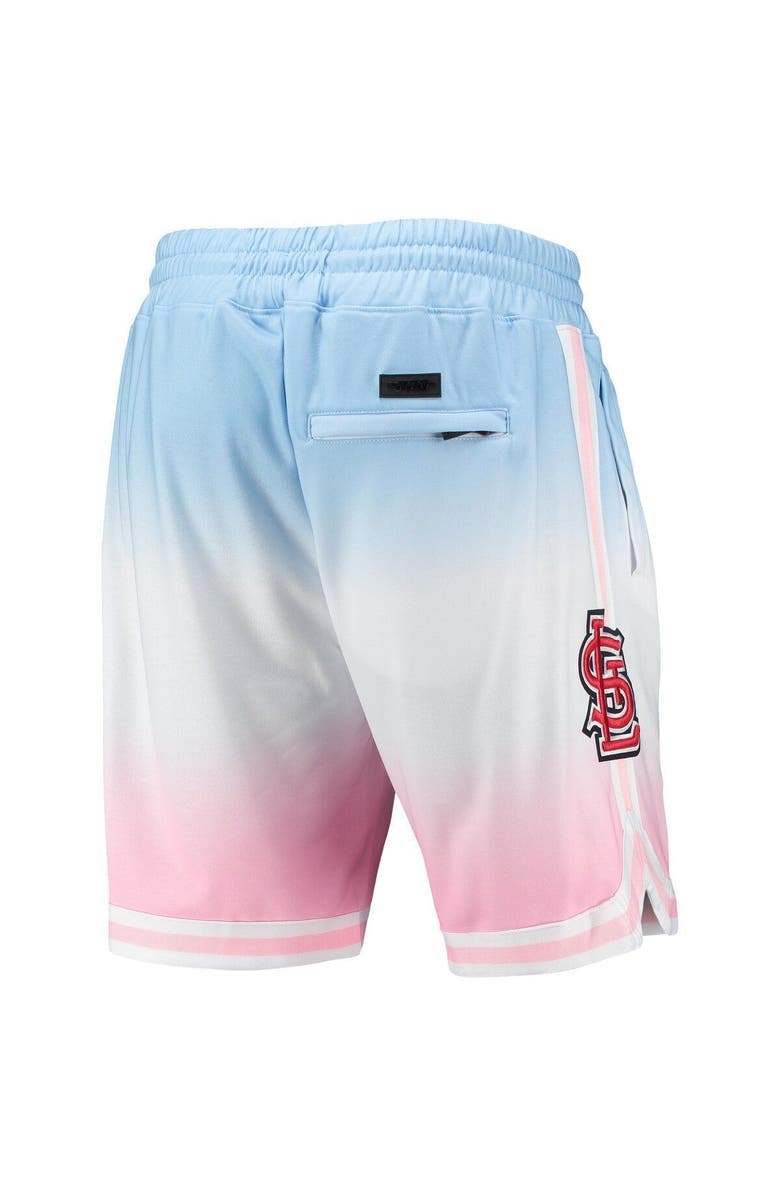 PRO STANDARD Men's Pro Standard Blue/Pink St. Louis Cardinals Team Logo Pro Ombre Shorts, Alternate, color, 