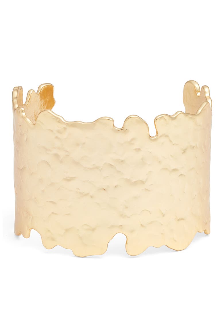 Molten Cuff Bracelet, Main, color, GOLD
