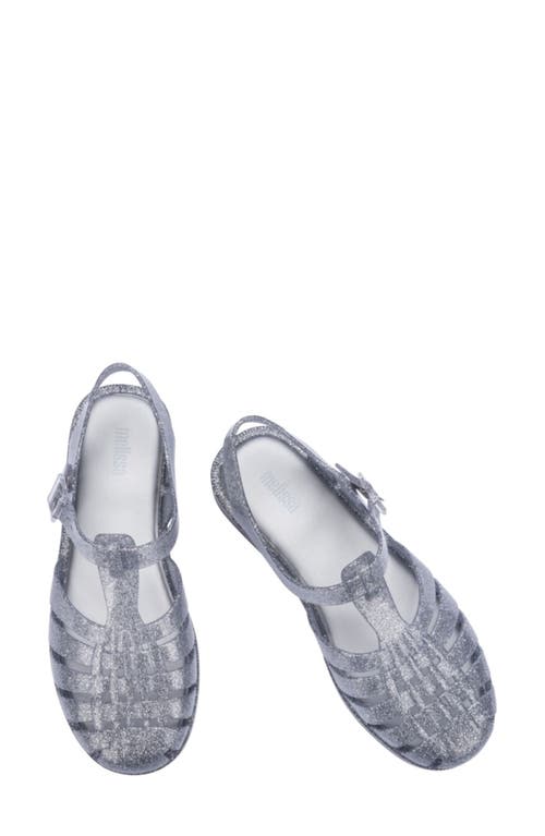 Melissa Possession Glitter Jelly Fisherman Sandal In Clear Glitter