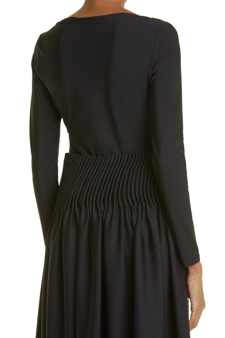 Gardena Surplice V-Neck Long Sleeve Jersey Top, Alternate, color, BLACK