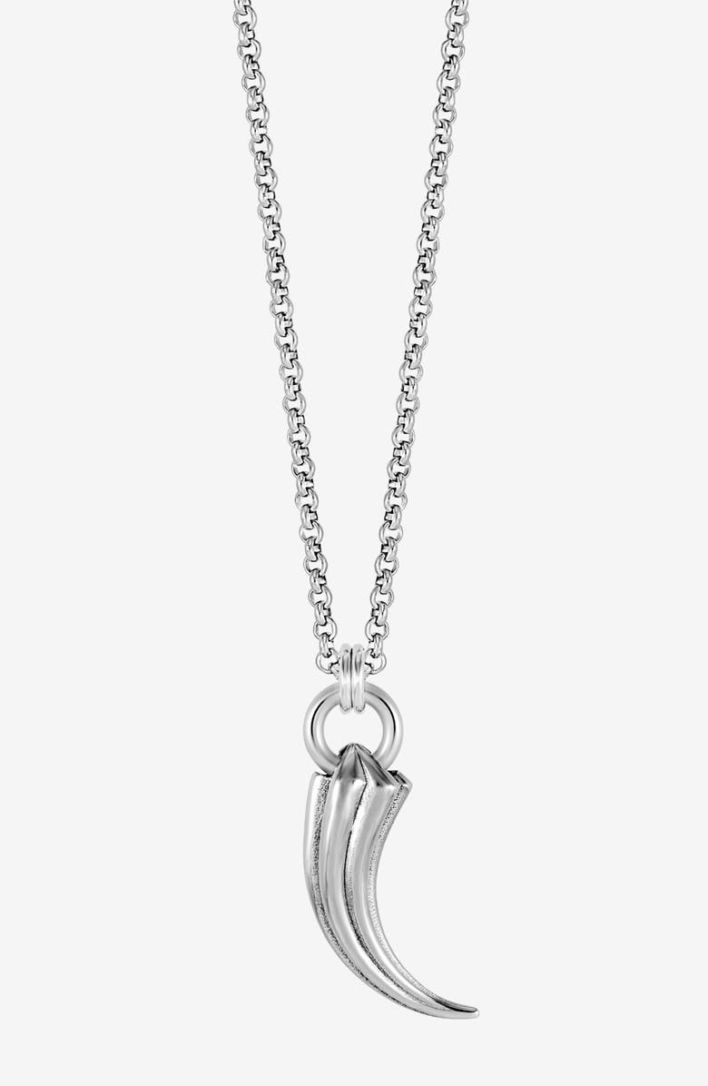 Dower 
Hall Men
s Talisman Tusk Pendant, Main, color, Sterling Silver