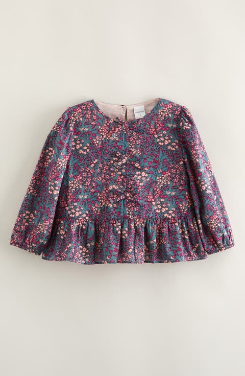 Kids' Bow Front Peplum Cotton Top (Toddler, Little Kid & Big Kid)