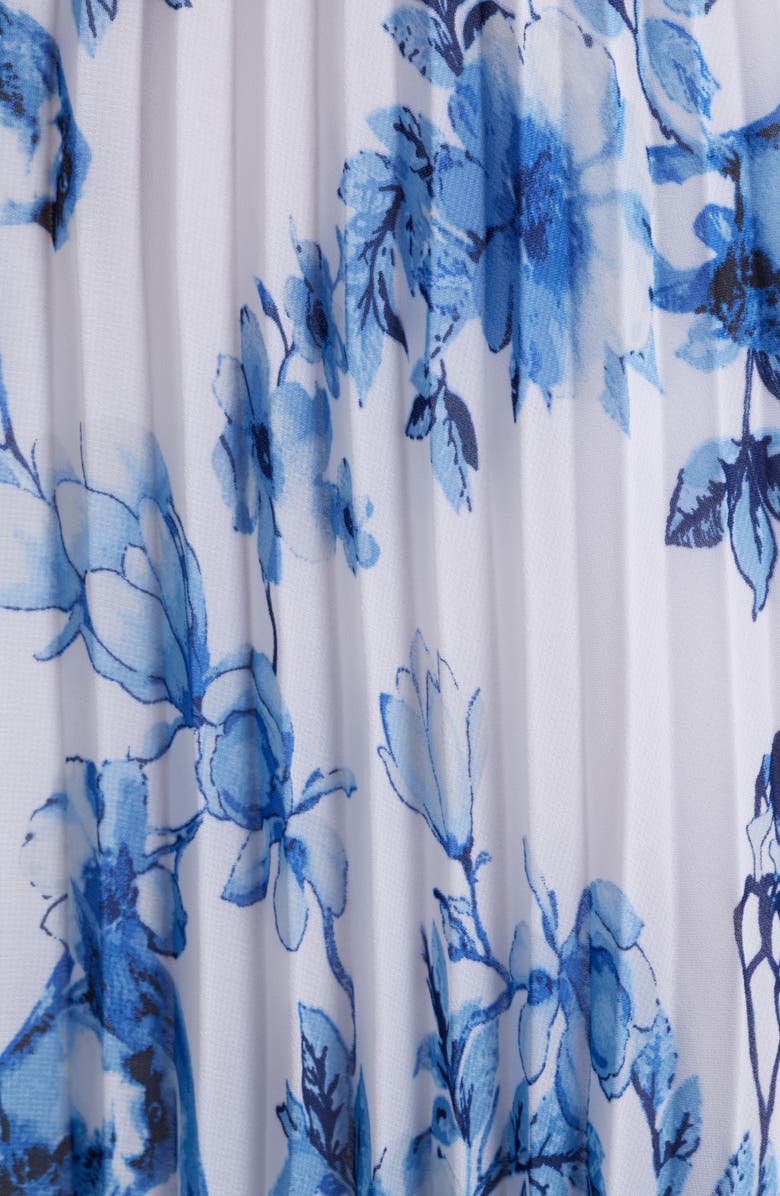 Anne Klein Floral Sleeveless Pleated Dress, Alternate, color, 