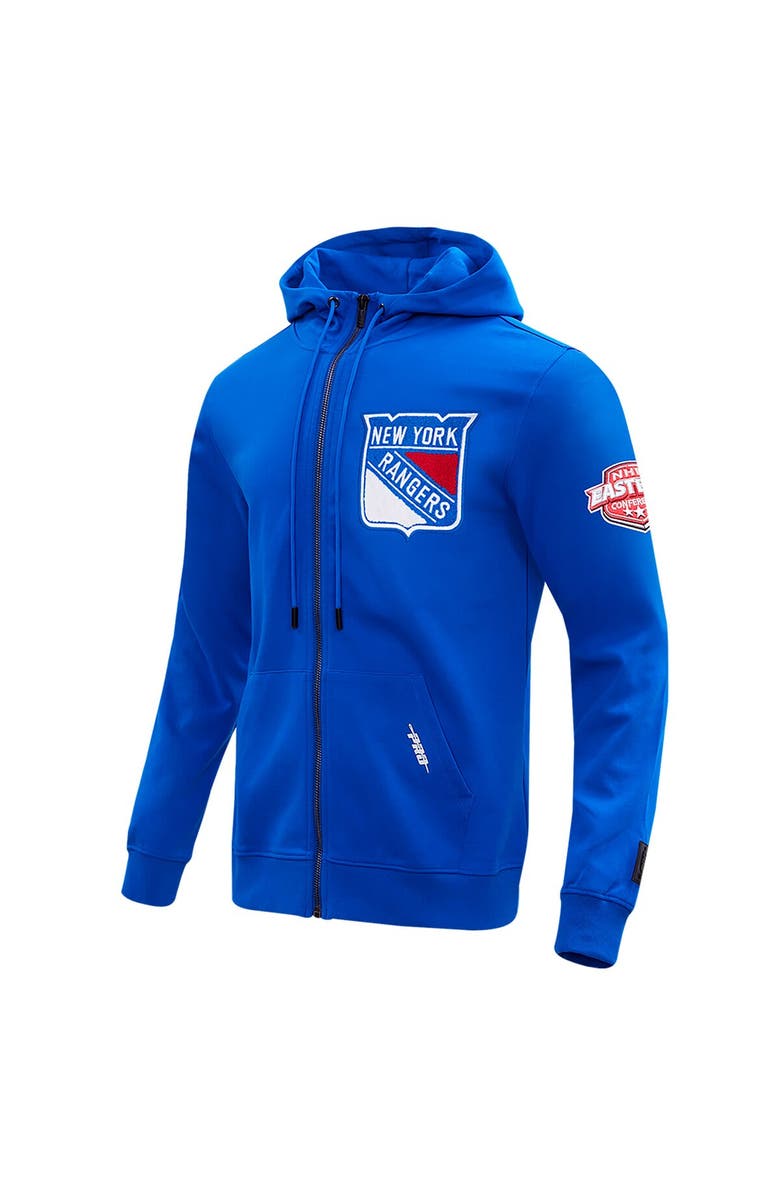 PRO STANDARD Men's Pro Standard Blue New York Rangers Classic Chenille Full-Zip Hoodie Jacket, Alternate, color, 