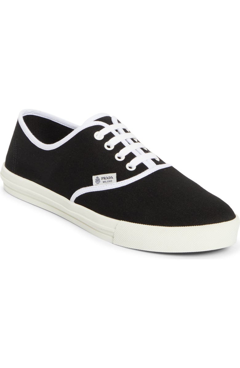 Prada Canvas Low Top Sneaker, Main, color, Black