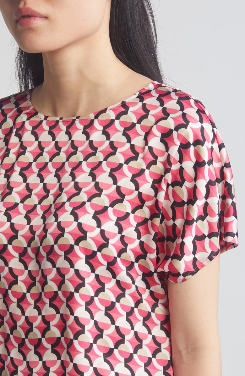 Anne Klein Bateau Neck Short Sleeve Top, Alternate, color, 