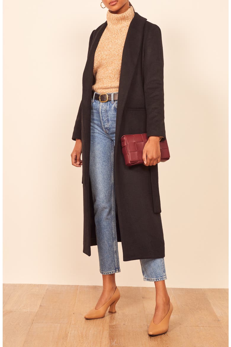 Greenwich Coat, Alternate, color, BLACK
