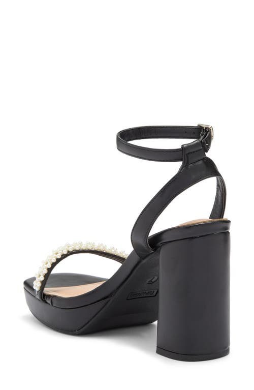 Top Guy Shoes Lingo Platform Sandal In Black Pu