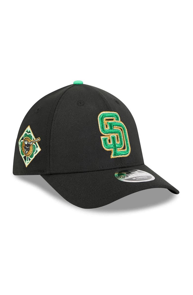 New Era Men's New Era  Black San Diego Padres 2026 St. Patrick's Day 39THIRTY Flex Hat, Alternate, color, Black