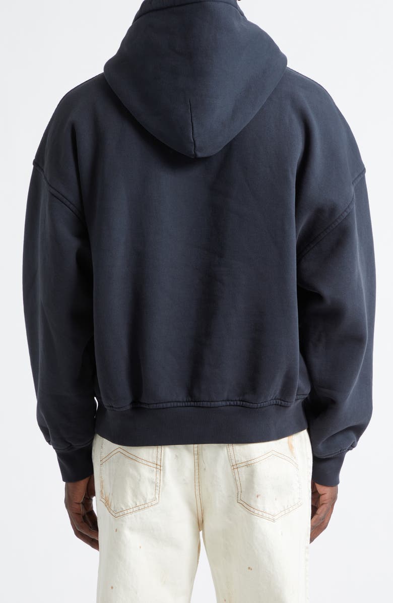 Rhude Collegiate Falcons French Terry Graphic Hoodie, Alternate, color, Vintage Black/ White