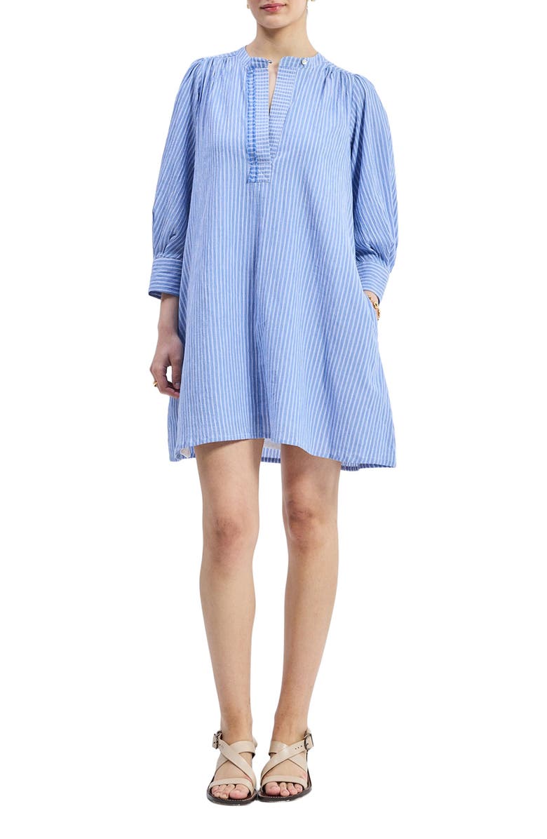 Reistor Oversized Tunic Dress with Optional Belt, Main, color, Striped