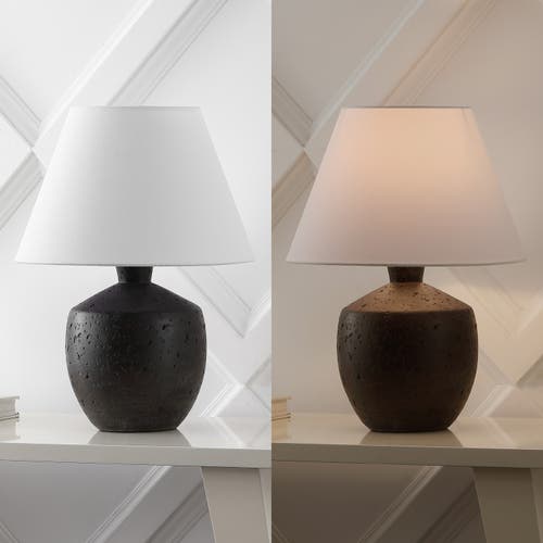 JONATHAN Y JONATHAN Y MYRON 18" MINIMALIST SCANDINAVIAN CONCRETE EFFECT RESIN/IRON LED TABLE LAMP 