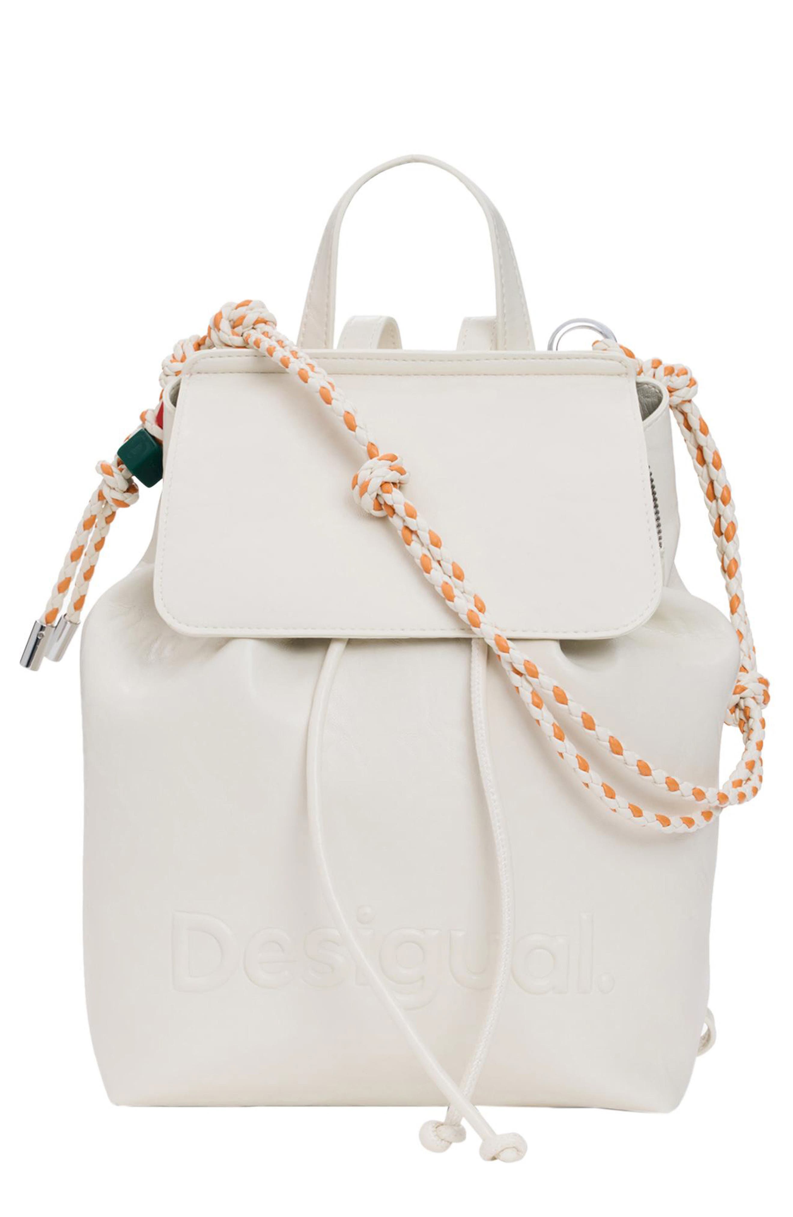 Desigual Mini Logo Embossed Convertible Backpack, Main, color, 