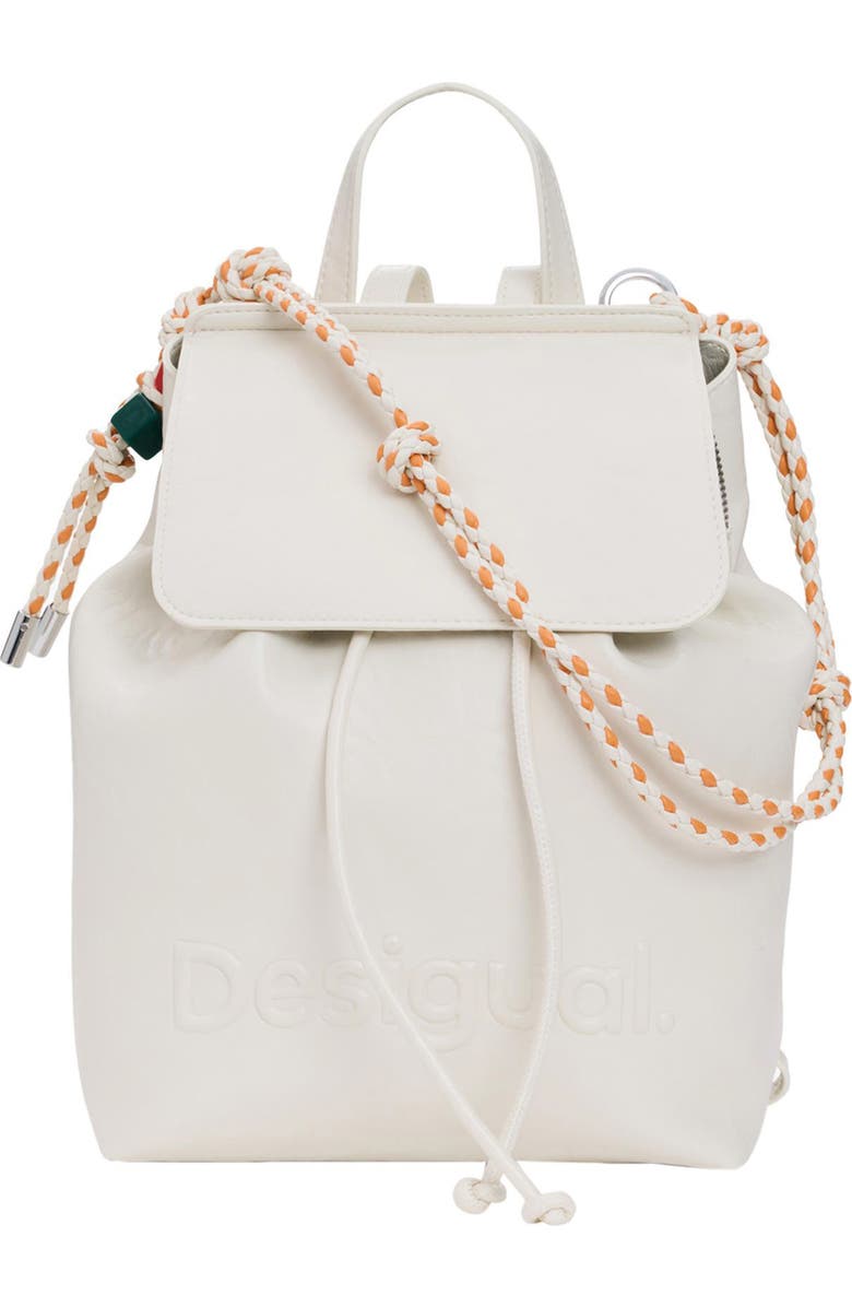 Desigual Mini Logo Embossed Convertible Backpack, Main, color,