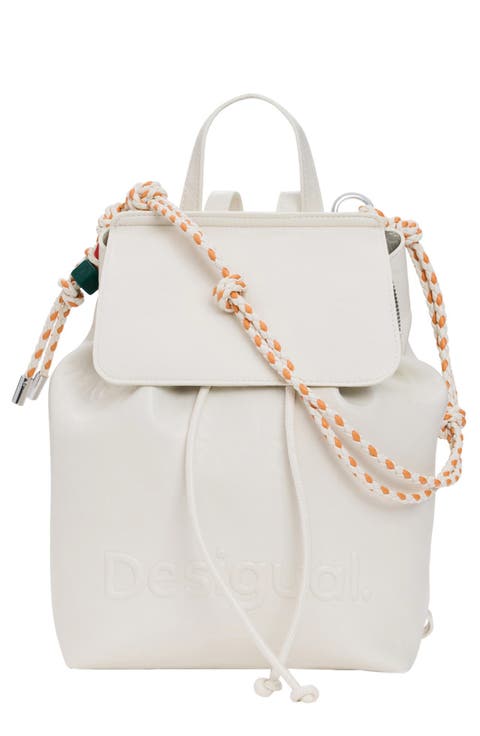 Mini Logo Embossed Convertible Backpack