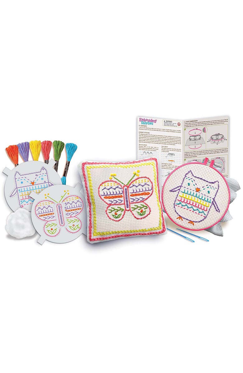 4M Easy to Do Embroidery Kit Diy Craft Set, Alternate, color, Multicolored