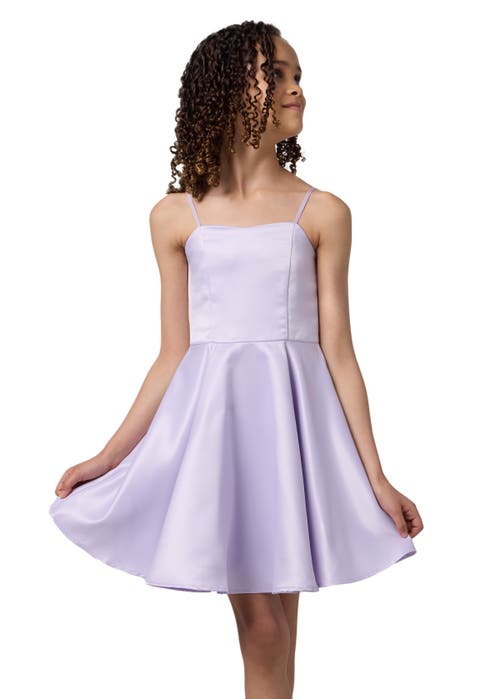 Un Deux Trois Fit And Flare Party Dress In Purple