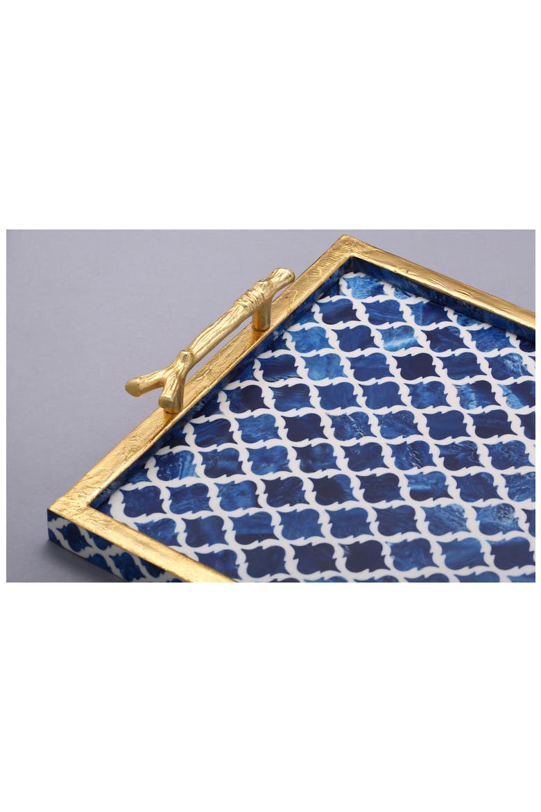 Handmade Decorative Resin Accent Tray, Alternate, color, BLUE