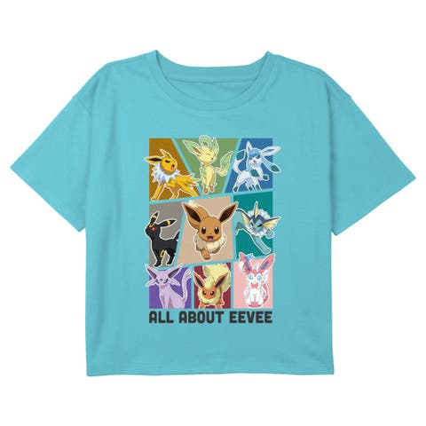 Girl's Pokemon All About Eeveelutions  Graphic T-Shirt