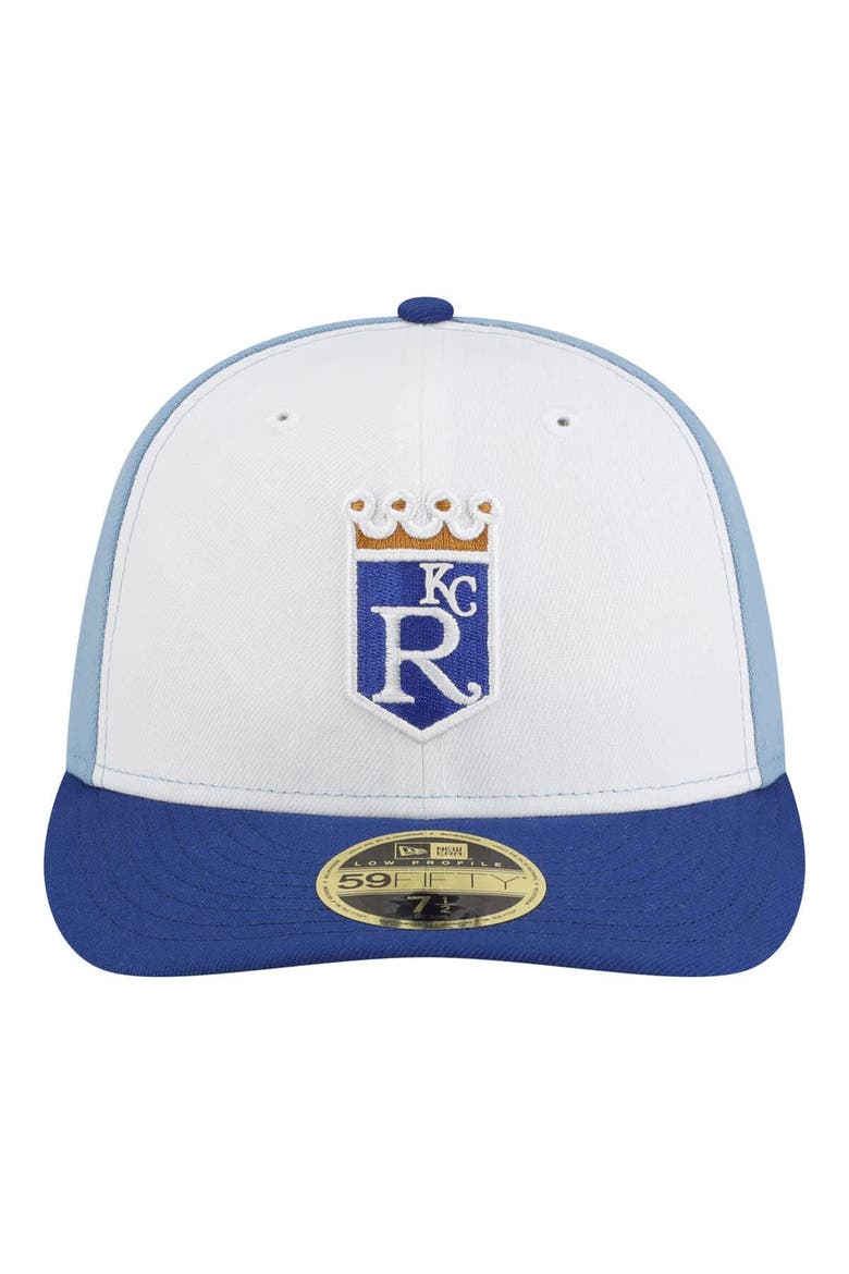 Men's New Era  White/Blue Kansas City Royals Authentic Collection On-Field Low Profile 59FIFTY Fitted Hat, Alternate, color, White