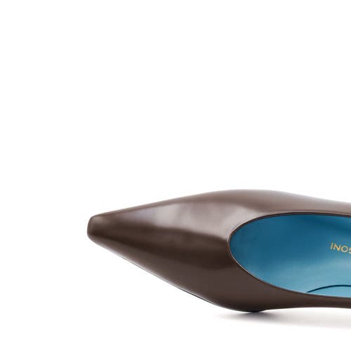 Valentina Rangoni Vamp Low Heel Fashion Pump In Moka Mousse