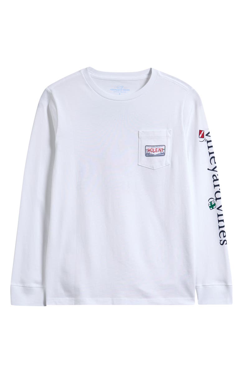 vineyard vines Kids' Best Christmas By Par Cotton Graphic T-Shirt, Main, color, White Cap