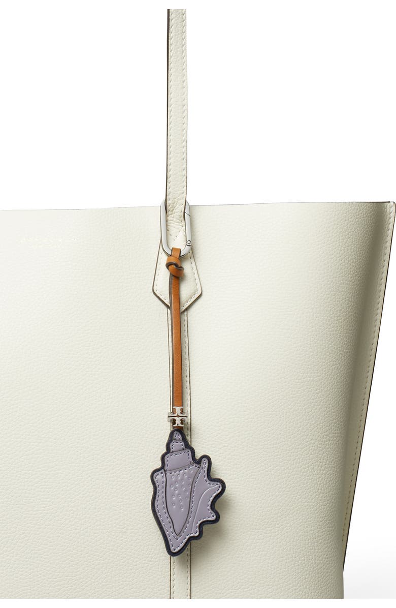 Tory Burch Conch Shell Leather Bag Charm, Alternate, color, Purple Multi