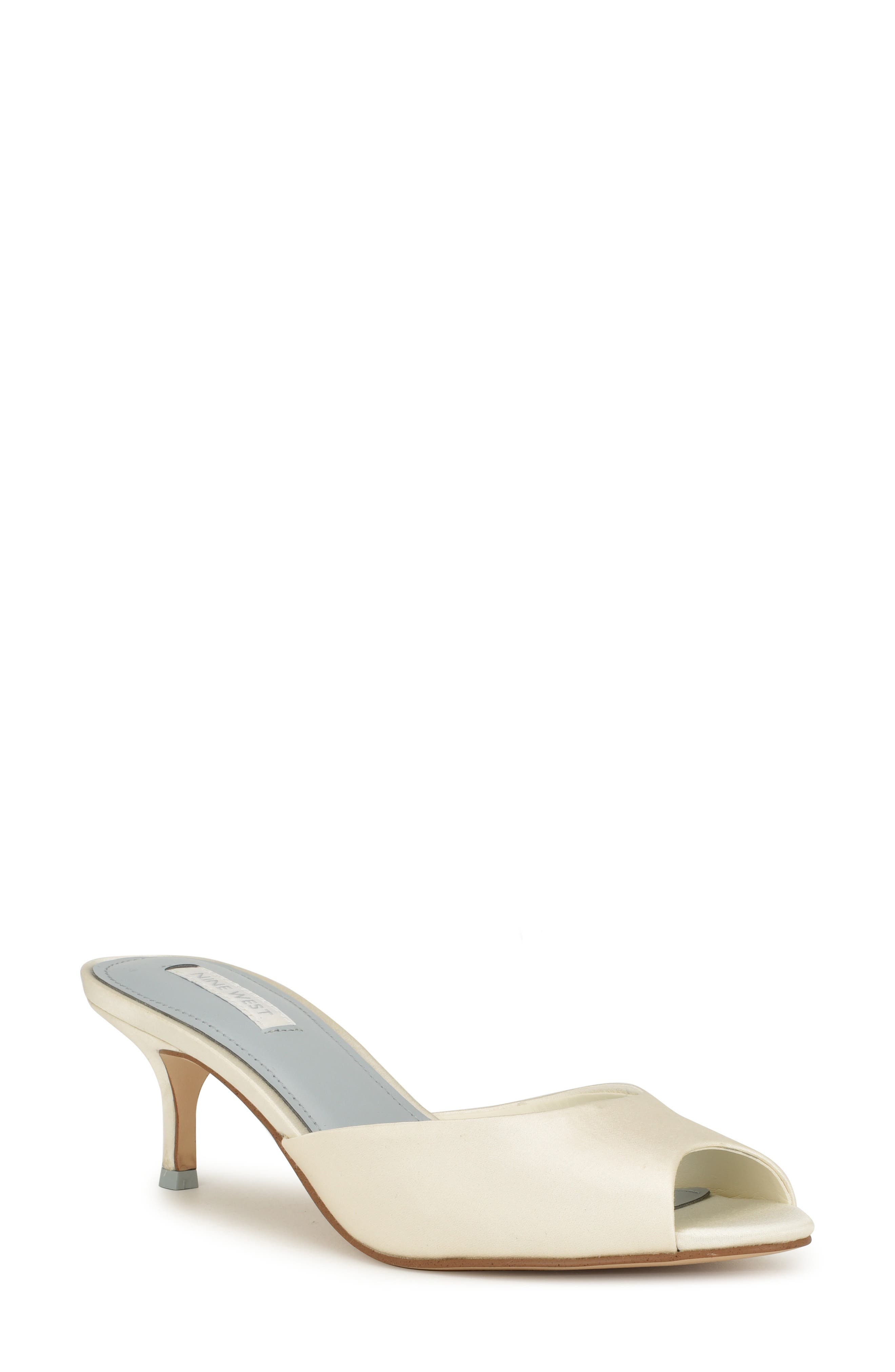 Nine West Luvlie Kitten Heel Slide Sandal Women Nordstrom Kitten heels Kitten heel