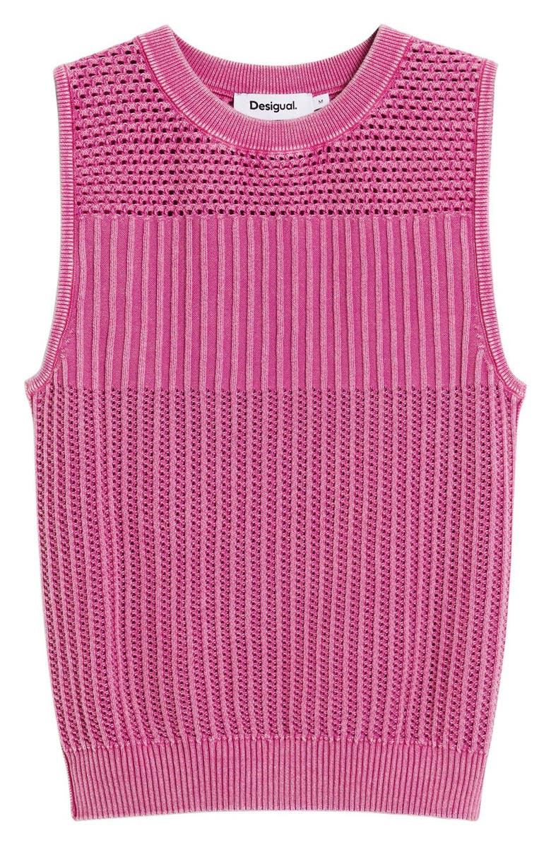 Desigual Sleeveless Sweater, Alternate, color, Pink