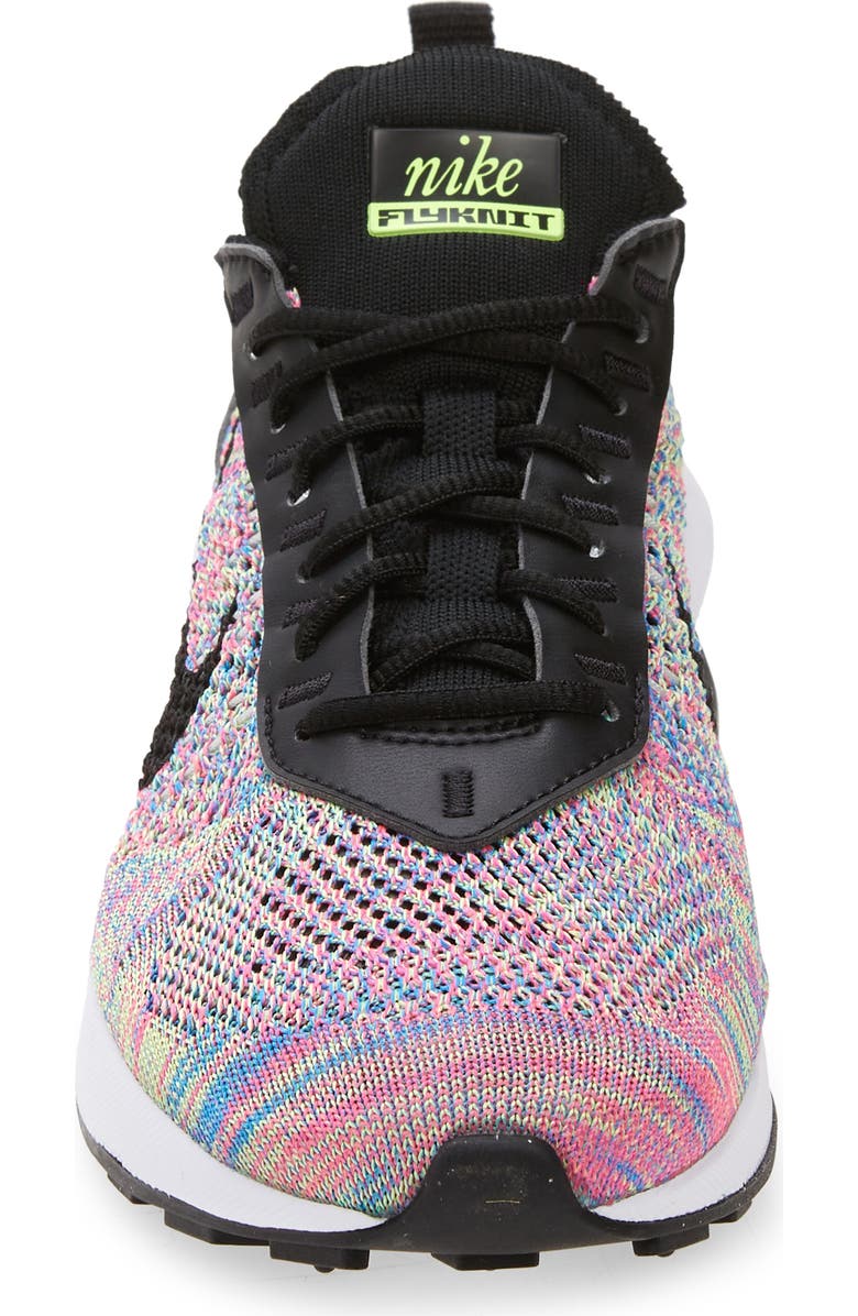 Nike Air Max Flyknit Racer Sneaker, Alternate, color, Green/ Black/ Pink/ Blue