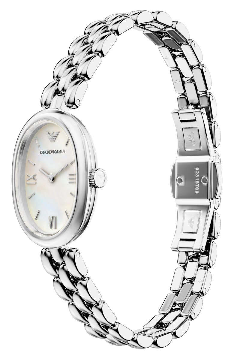 Emporio Armani Small Sinfonia Mother-of-Pearl Bracelet Watch, 22mm x 28.2mm, Alternate, color, 