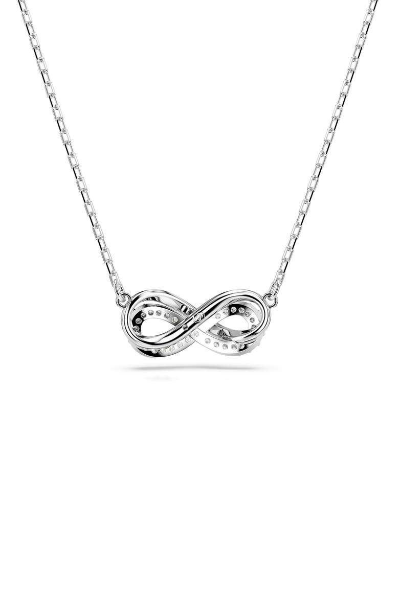 Hyperbola Zirconia Pendant Necklace, Alternate, color, WHITE