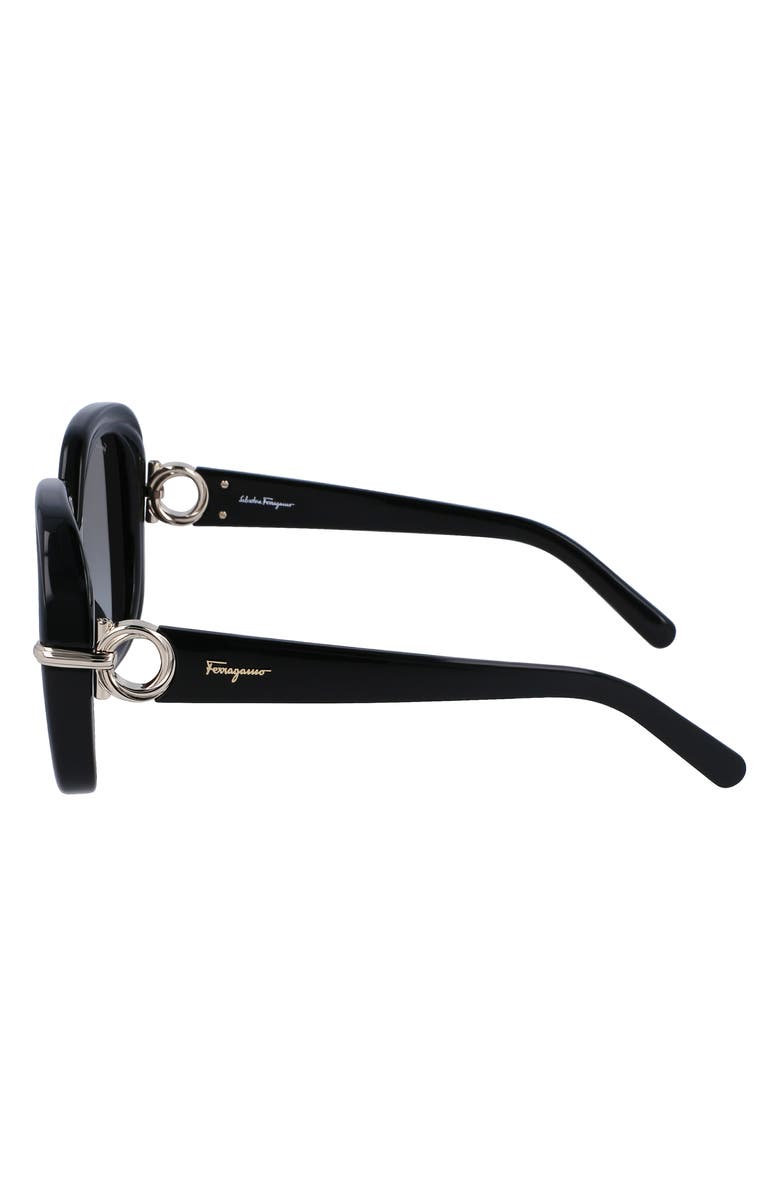 FERRAGAMO 54mm Gradient Rectangular Sunglasses, Alternate, color, 