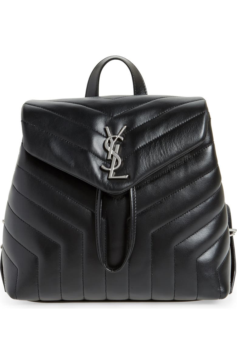 Saint Laurent Small Loulou Quilted Calfskin Leather Backpack, Main, color,