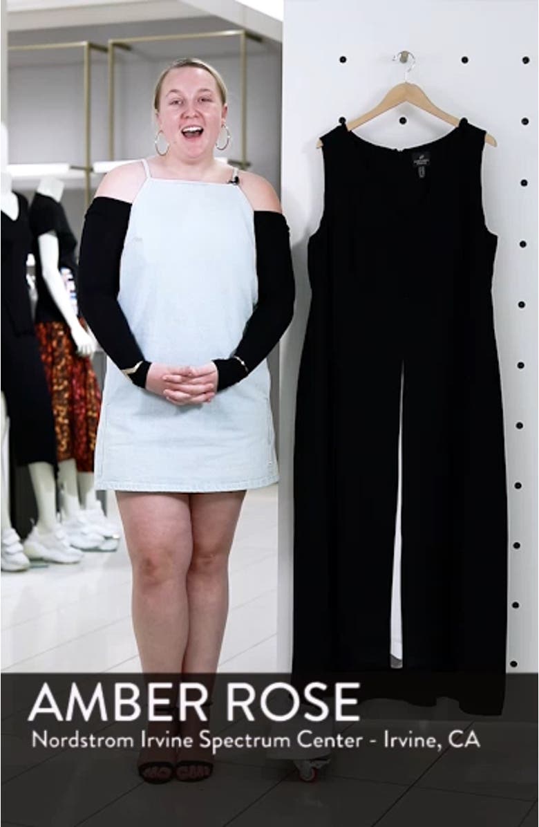 Colorblock V-Neck Jumpsuit, sales video thumbnail