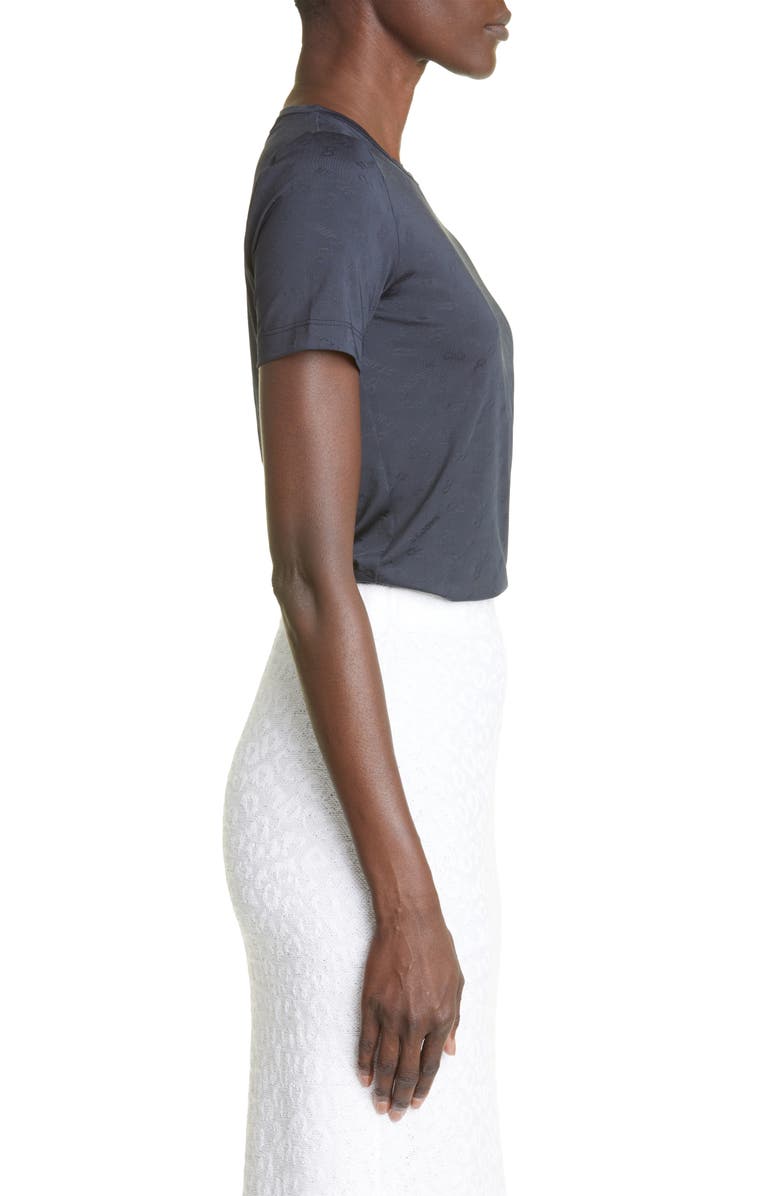 St. John Collection Logo Jacquard Jersey T-Shirt, Alternate, color, 