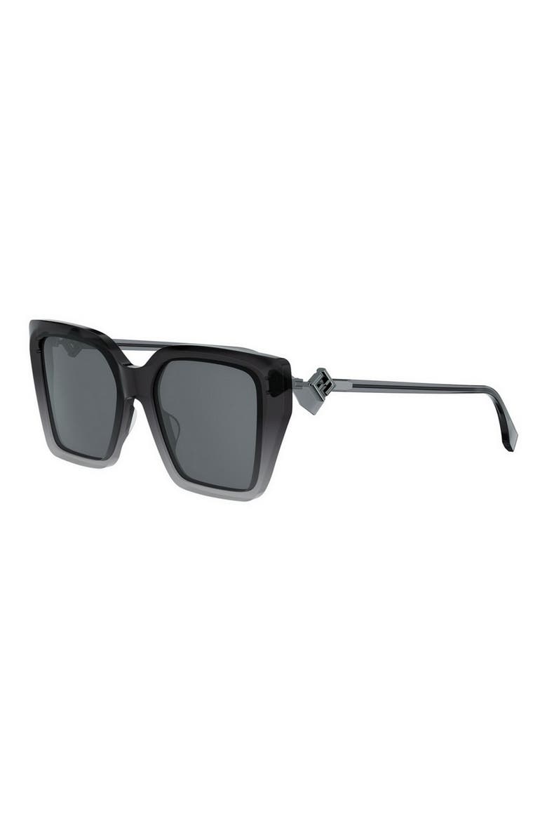 FF Diamonds 54mm Gradient Square Sunglasses, Alternate, color, GRYO/SMKMR