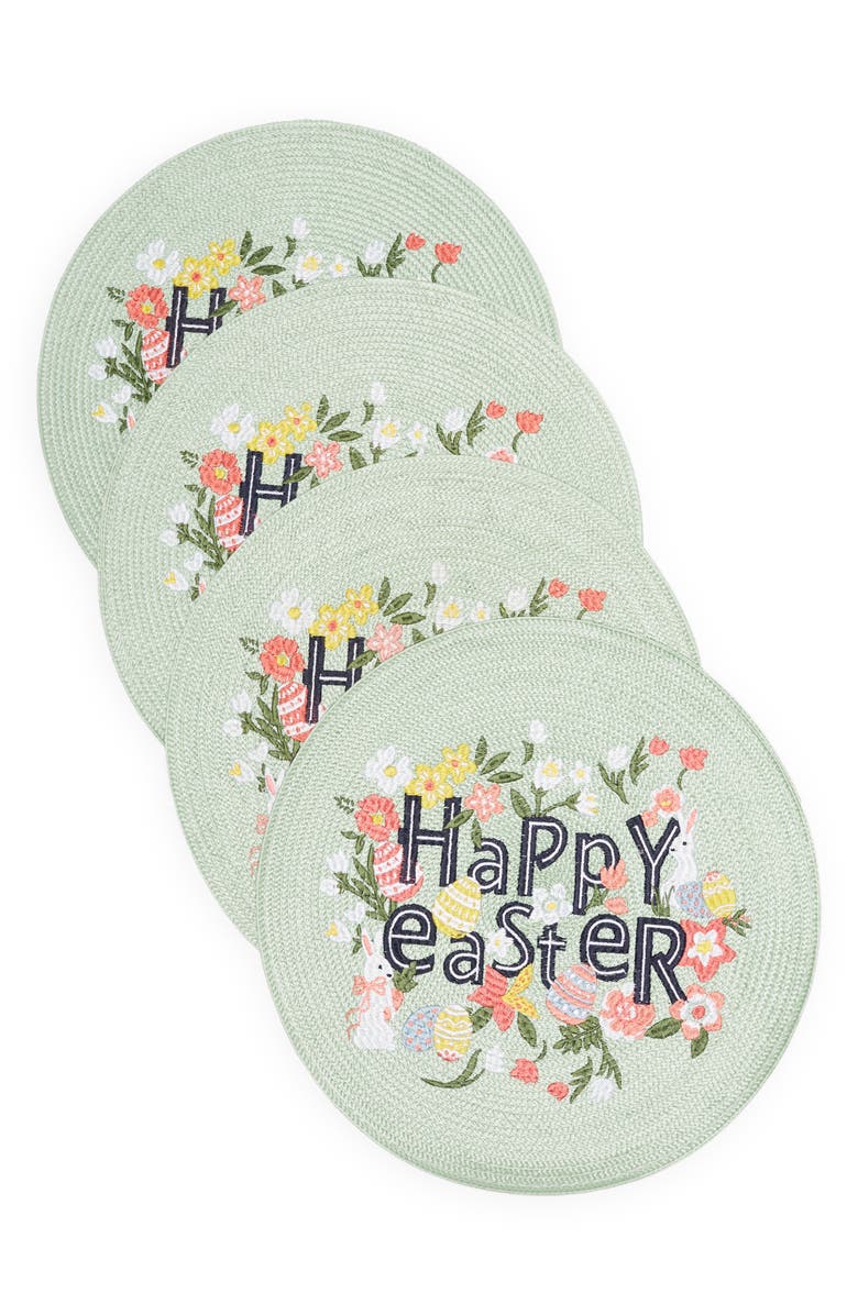 ENVOGUE Happy Easter Placemats - Set of 4, Main, color,