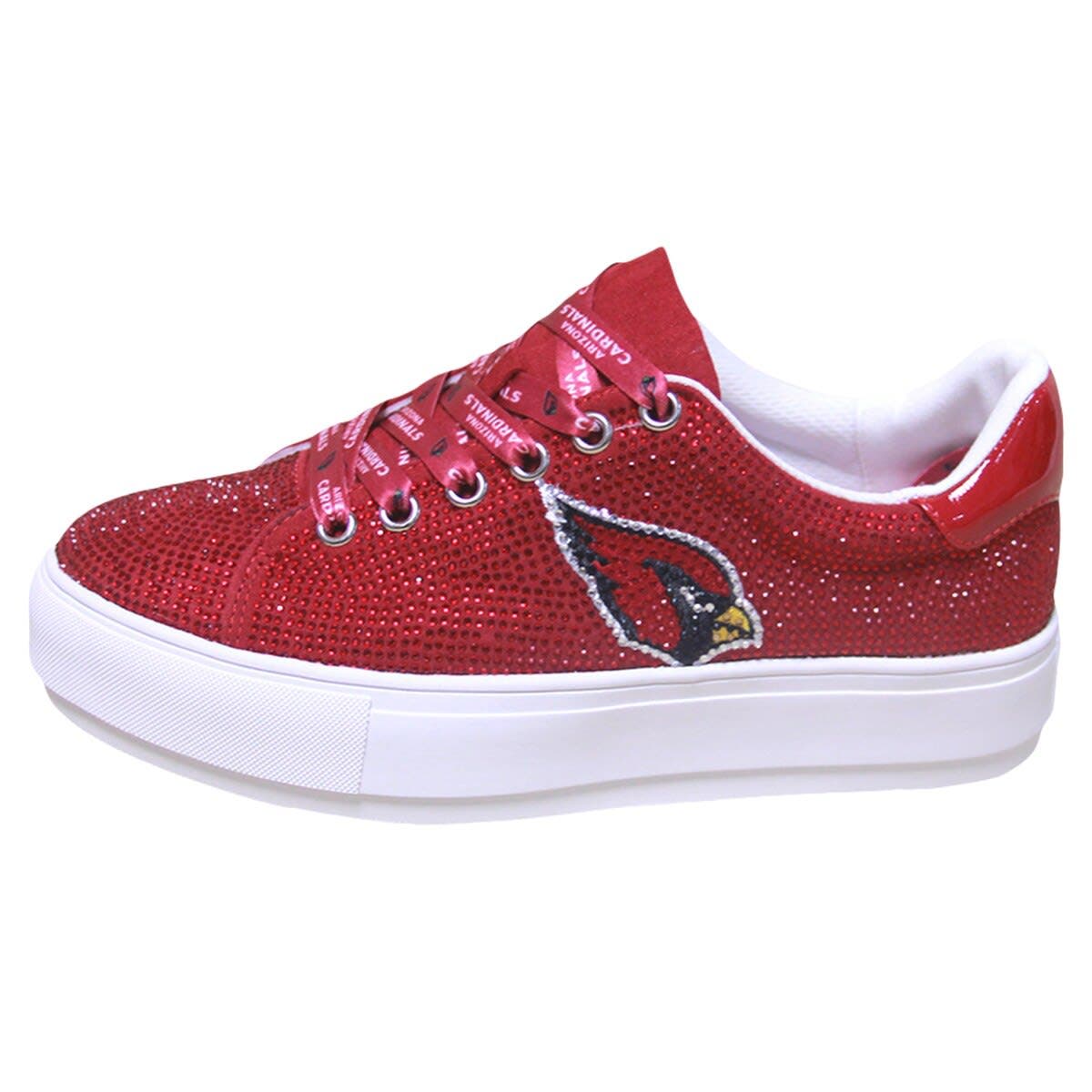 CUCE Women's Cuce Cardinal Arizona Cardinals Team Color Crystal Sneakers, Alternate, color, 
