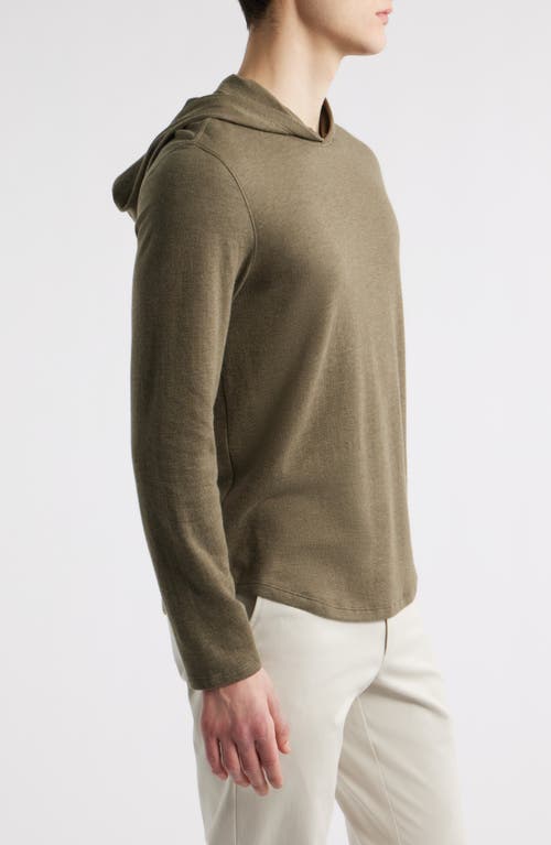 Vince Pima Cotton Blend Hoodie In Green