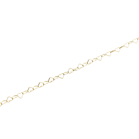 Love Heart Sterling Silver Chain Bracelet