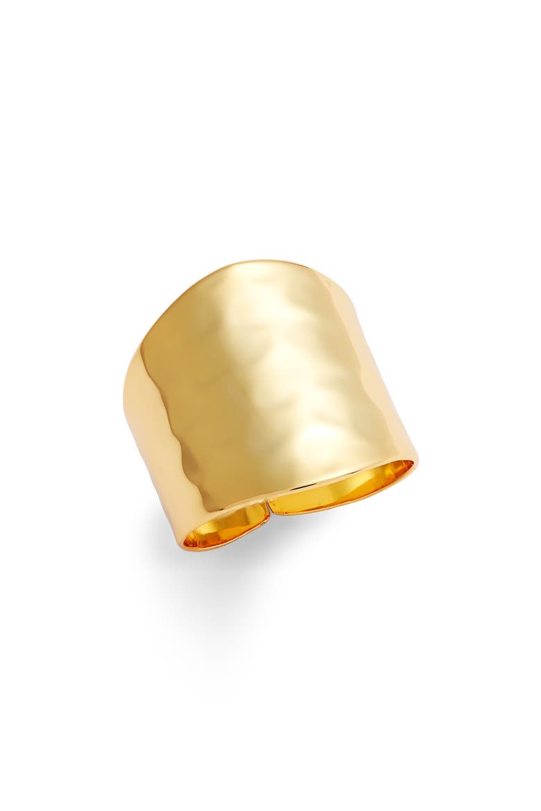 Hammered Ring, Main, color, GOLD