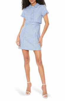 LIKELY Daisy Fray Tweed Minidress