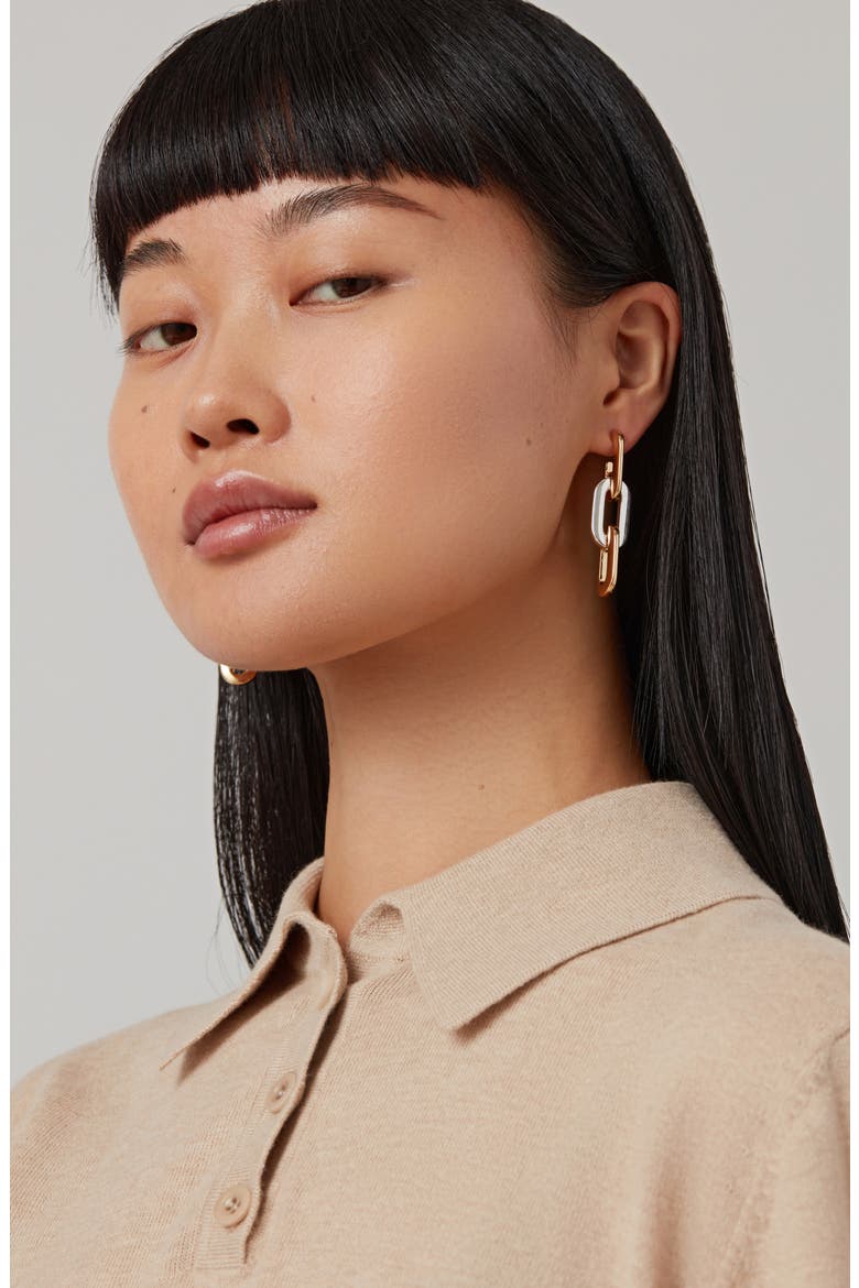 Toni Drop Earrings, Alternate, color, TWO-TONE