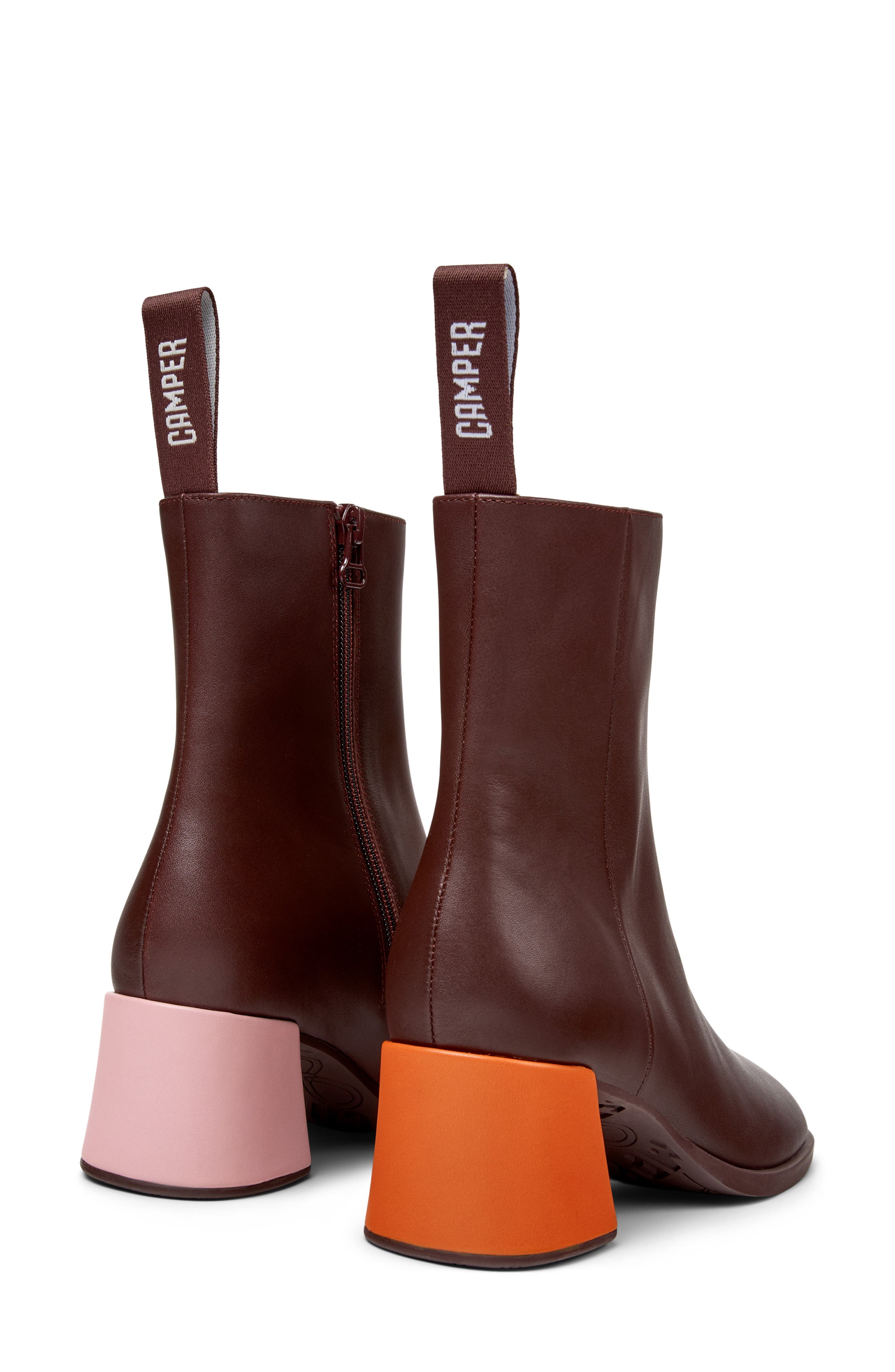 Kora Square Toe Boot, Alternate, color, BURGUNDY