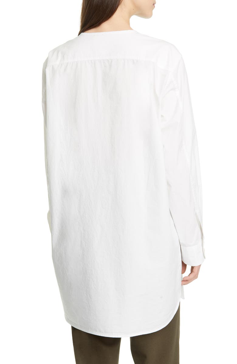 Eileen Fisher Long Organic Cotton Poplin Shirt, Alternate, color,