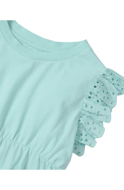 LANDS' END LANDS' END GIRLS FLUTTER SLEEVE TIERED PEASANT TOP 